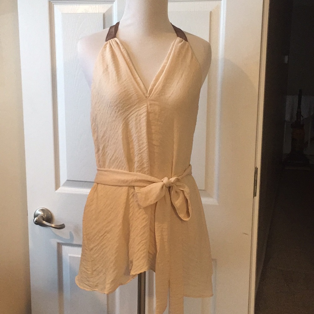 Cream halter top